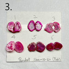 Geode Pairs by Selection 15 - 20 MM Pink My Store