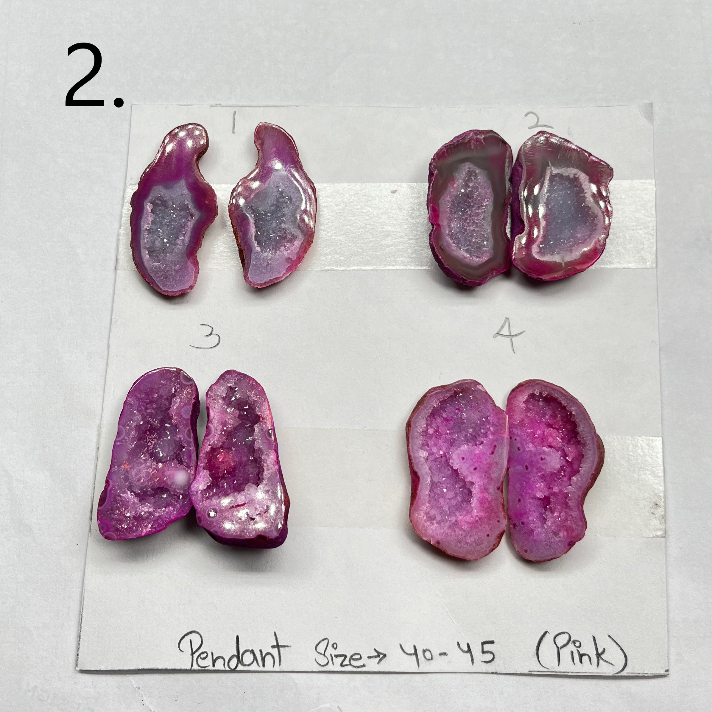 Geode Pairs by Selection 40- 50 MM Pink My Store