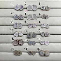 Geode pair by Selection 15 - 25 MM Grey My Store