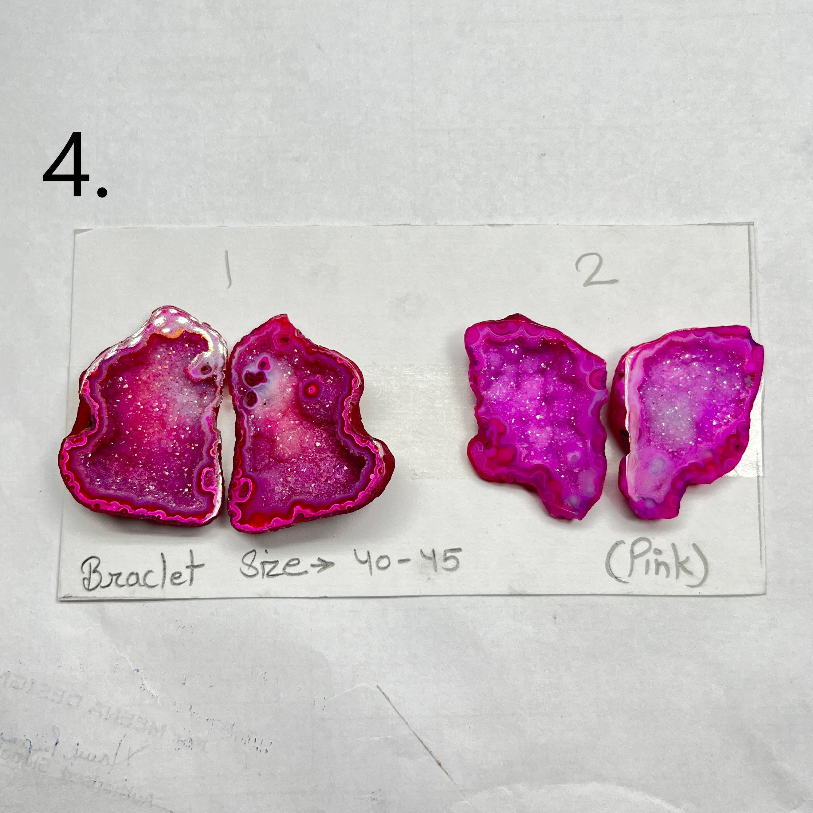 Geode Pairs by Selection 40- 50 MM Pink My Store
