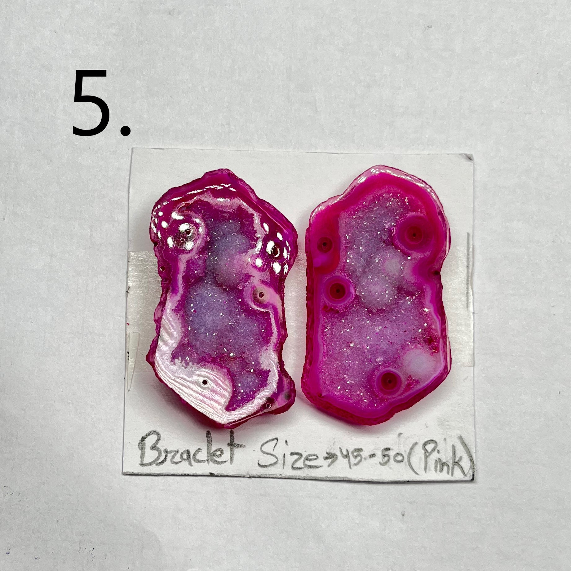Geode Pairs by Selection 40- 50 MM Pink My Store