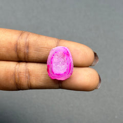 Pink Agate Druzy Geode Slices – Perfect for Ring Making