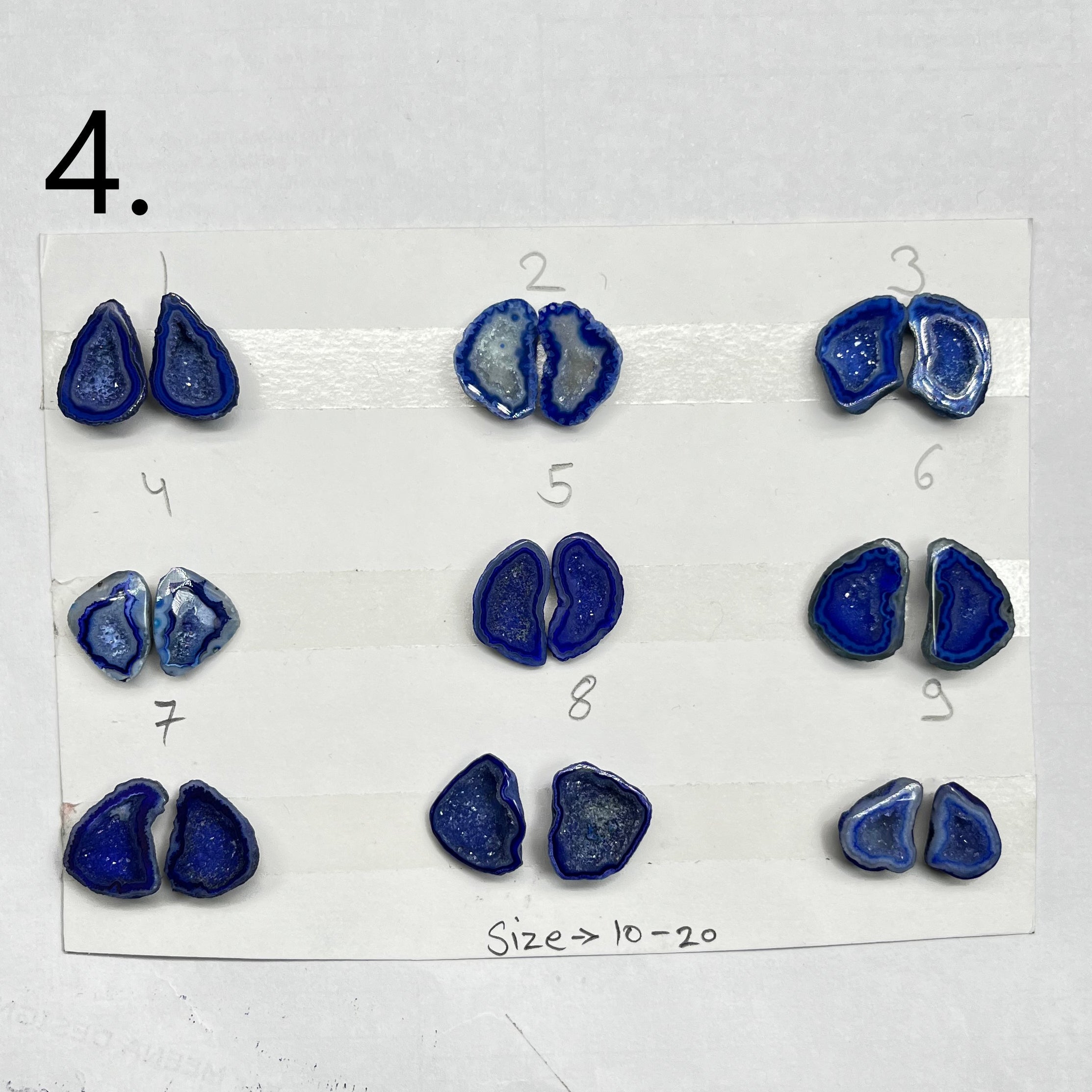 Geode Pairs by Selection 10-20mm Blue My Store