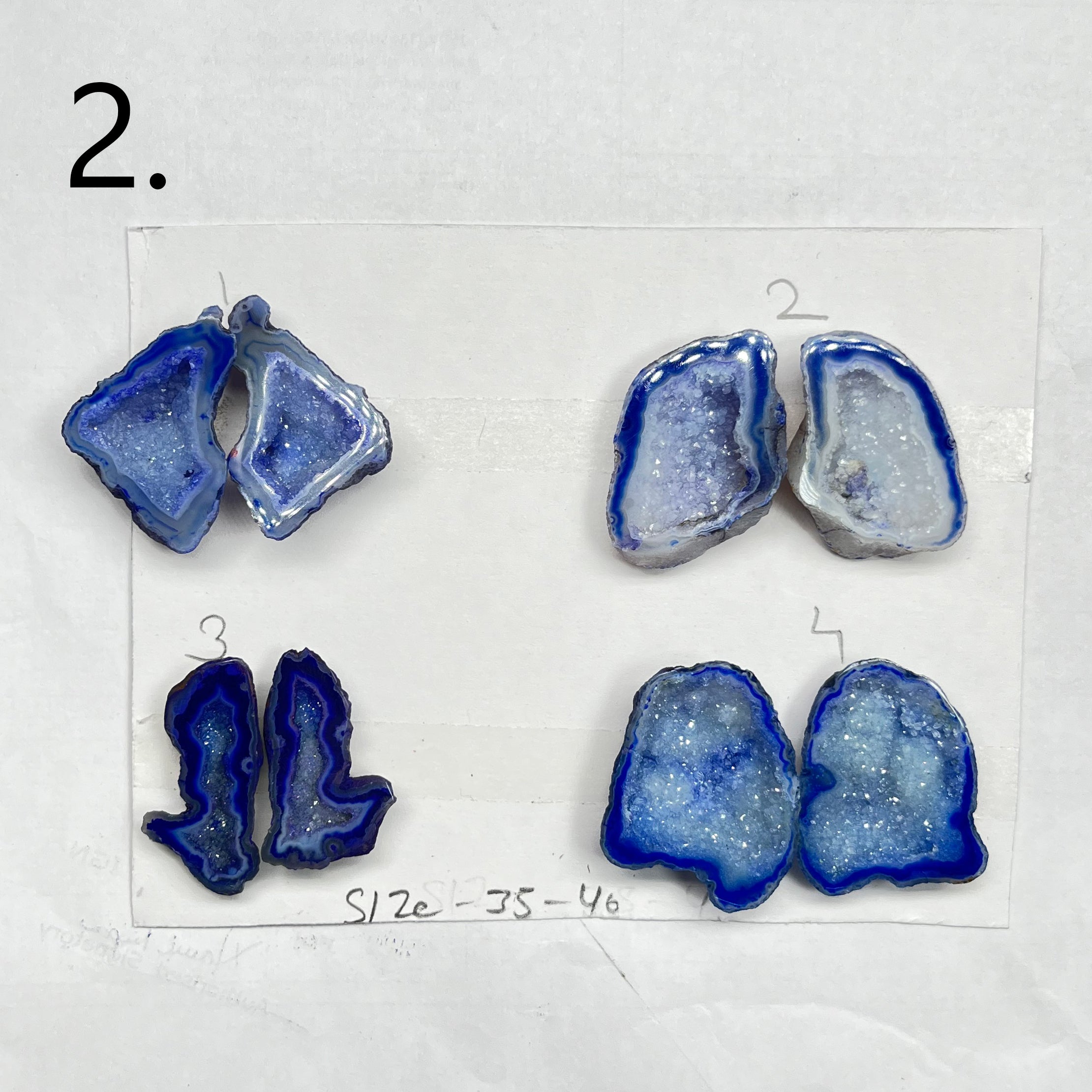 Geode Pairs by Selection 30 - 40 mm Blue My Store