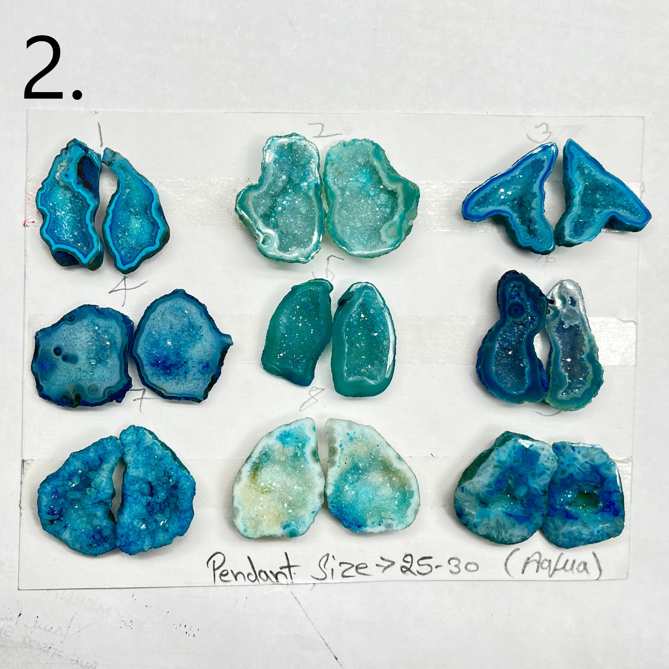Geode Pairs ( Pendant ) by Selection 20 - 25 MM Aqua My Store