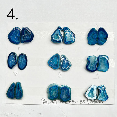 Geode Pairs ( Pendant ) by Selection 20 - 25 MM Aqua My Store