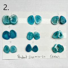 Geode Pairs ( Pendant ) by Selection 10 - 20 mm Aqua My Store