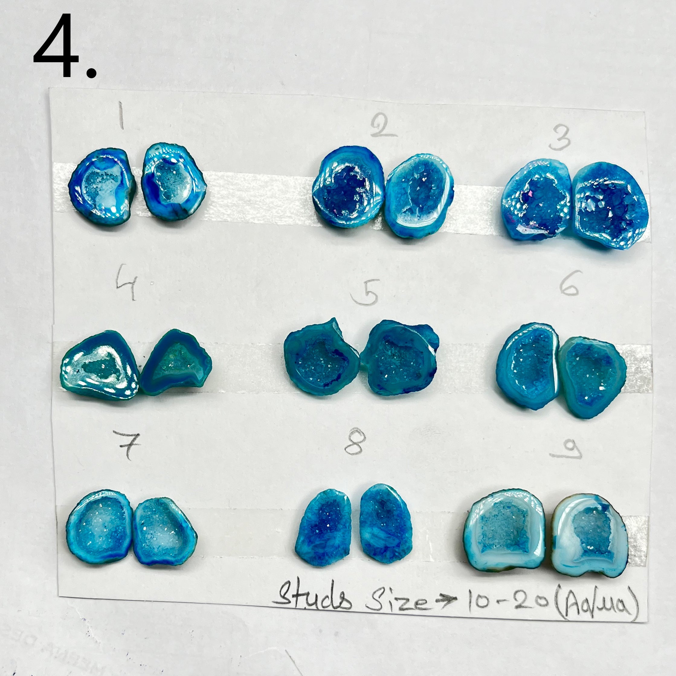 Geode Pairs ( Pendant ) by Selection 10 - 20 mm Aqua My Store