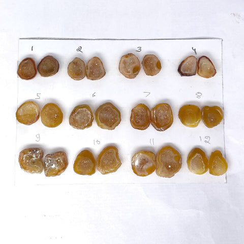 Geode Pairs by Selection 15 - 20 MM Biege My Store