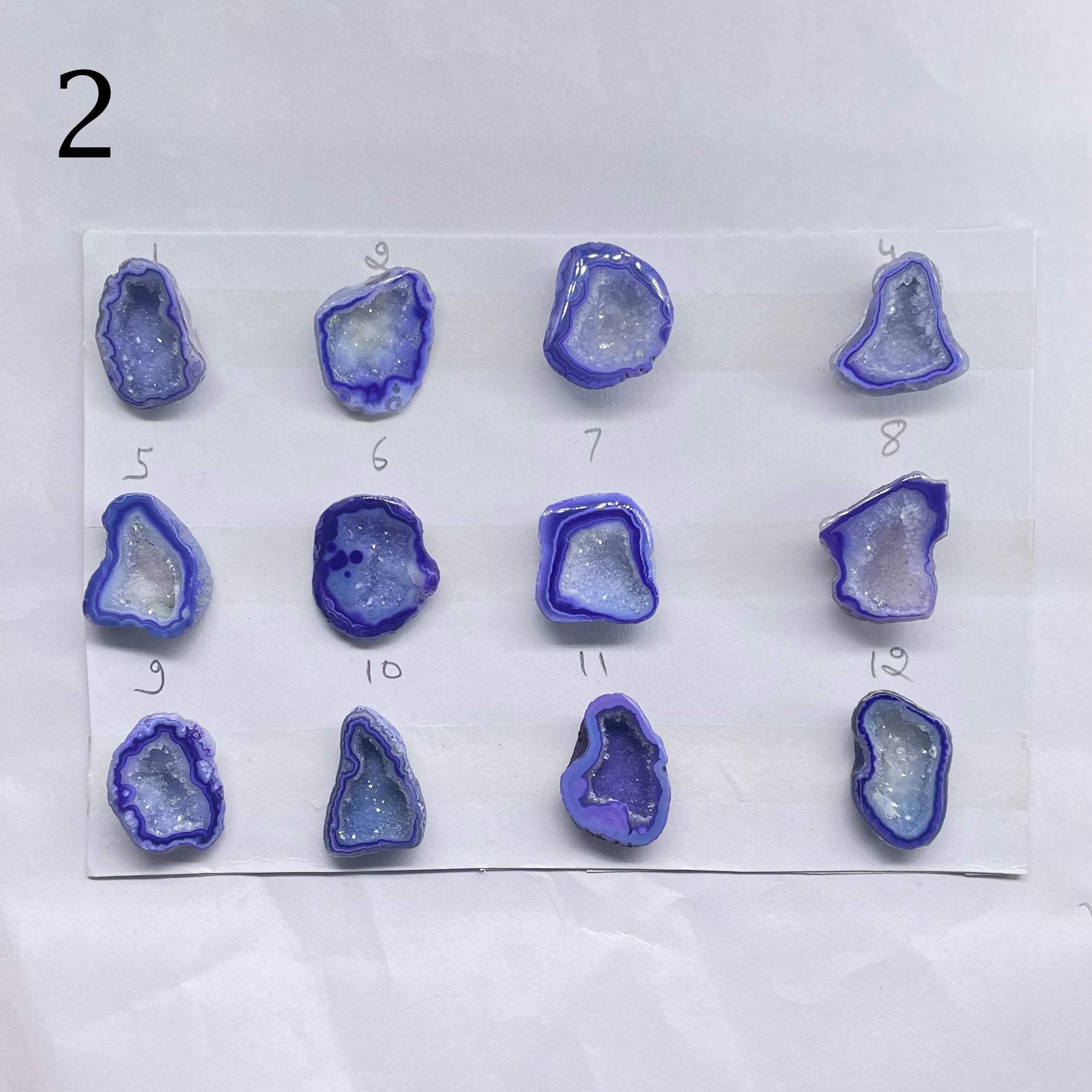 Geode Rings stone by Selection 15 - 25 MM Blue My Store