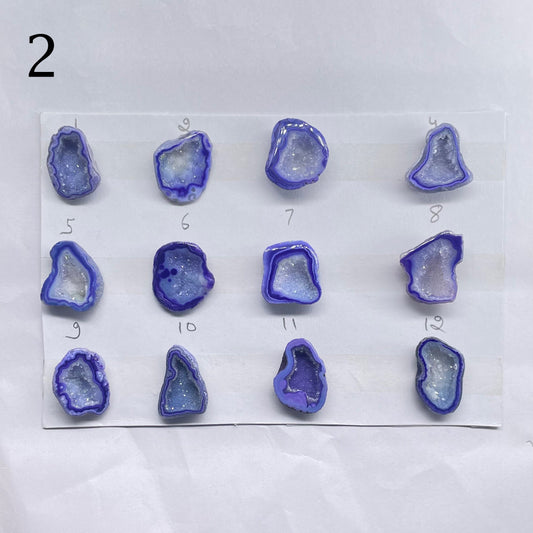 Geode Rings stone by Selection 15 - 25 MM Blue My Store