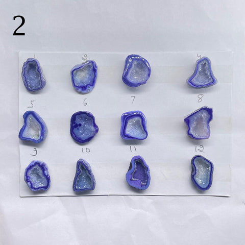 Geode Rings stone by Selection 15 - 25 MM Blue My Store