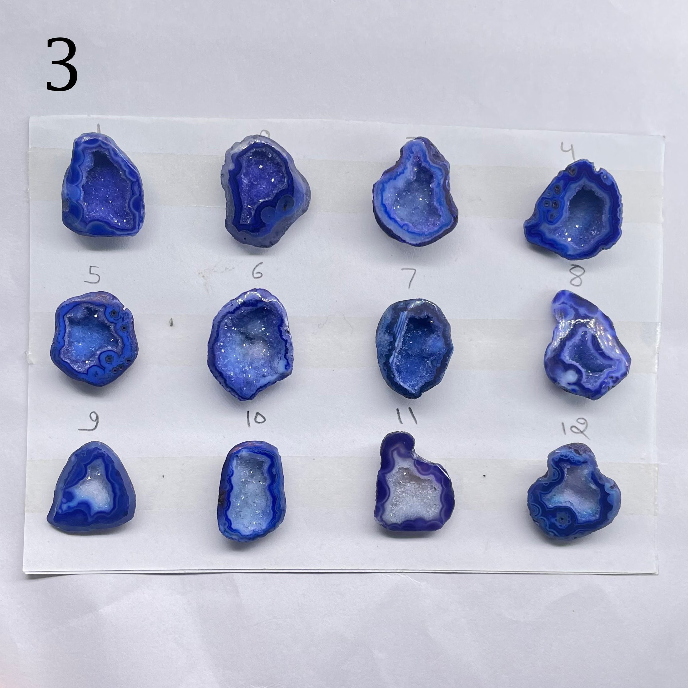 Geode Rings stone by Selection 15 - 25 MM Blue My Store