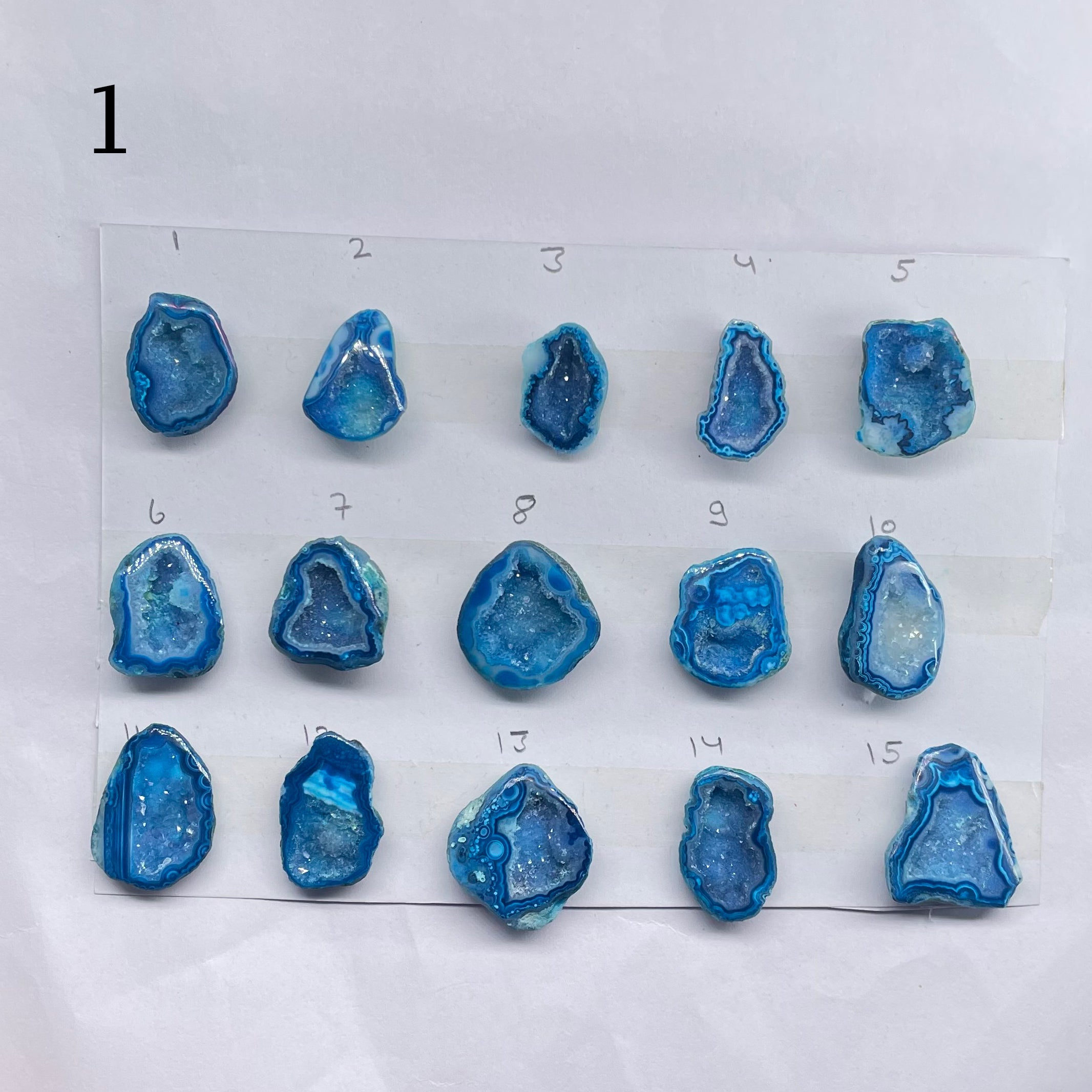 Geode Rings stone by Selection 15 - 25 MM Aqua My Store