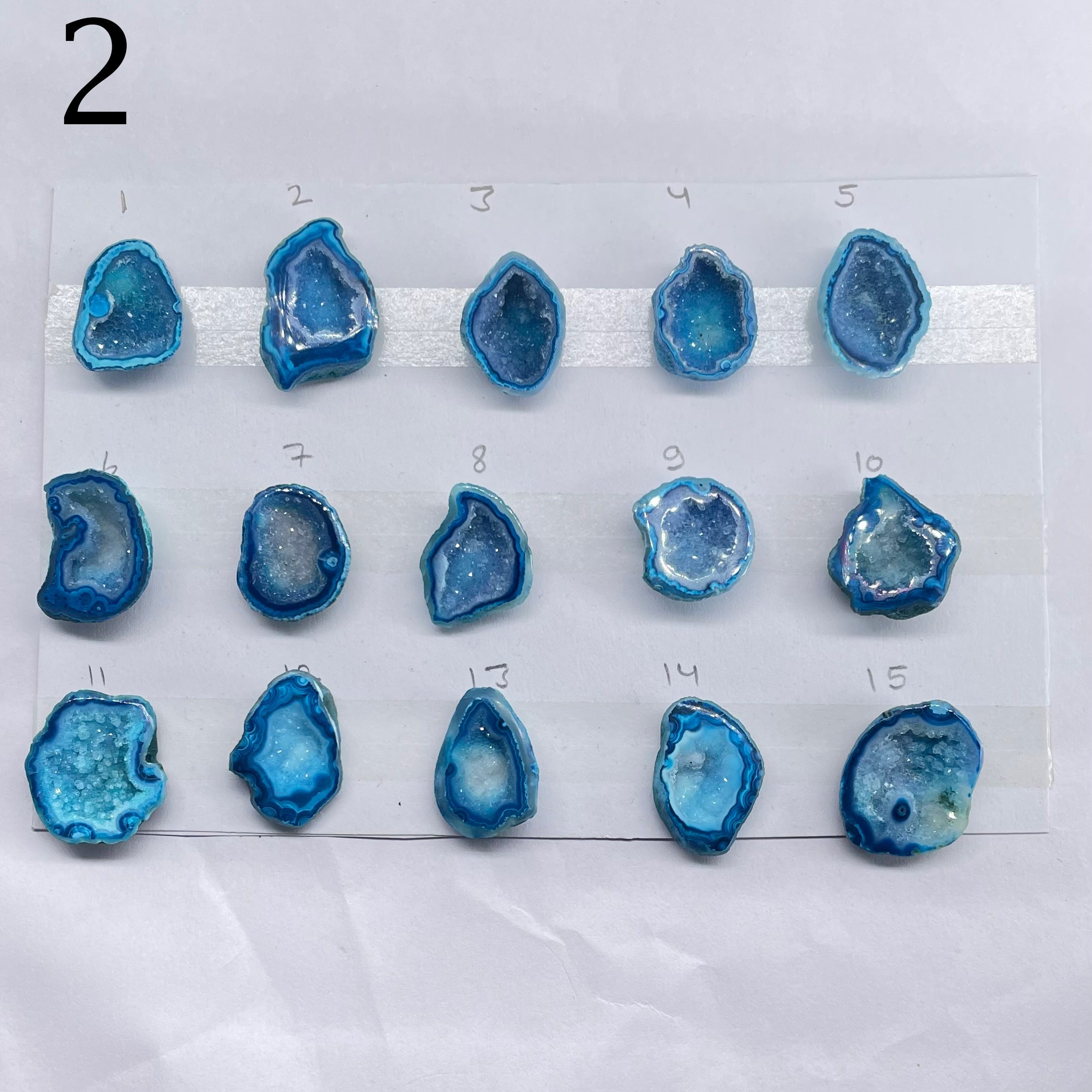 Geode Rings stone by Selection 15 - 25 MM Aqua My Store