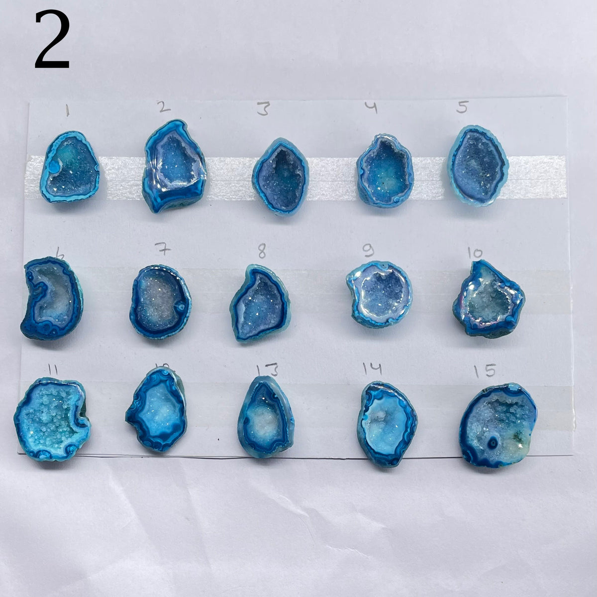 Geode Rings stone by Selection 15 - 25 MM Aqua My Store