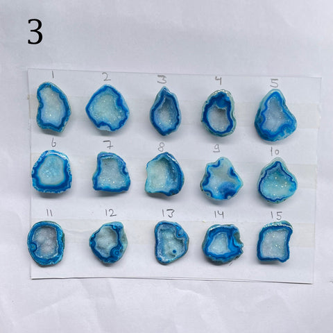 Geode Rings stone by Selection 15 - 25 MM Aqua My Store