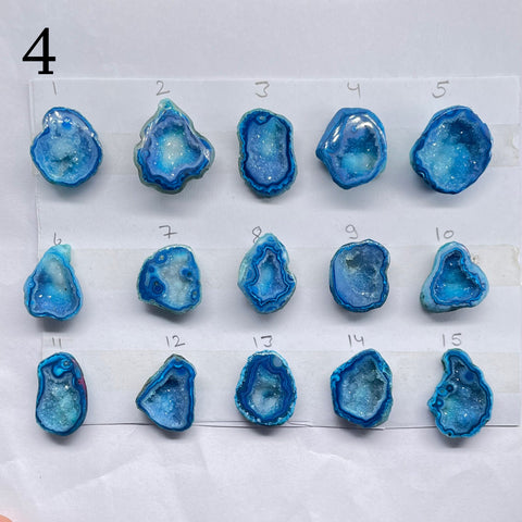 Geode Rings stone by Selection 15 - 25 MM Aqua My Store