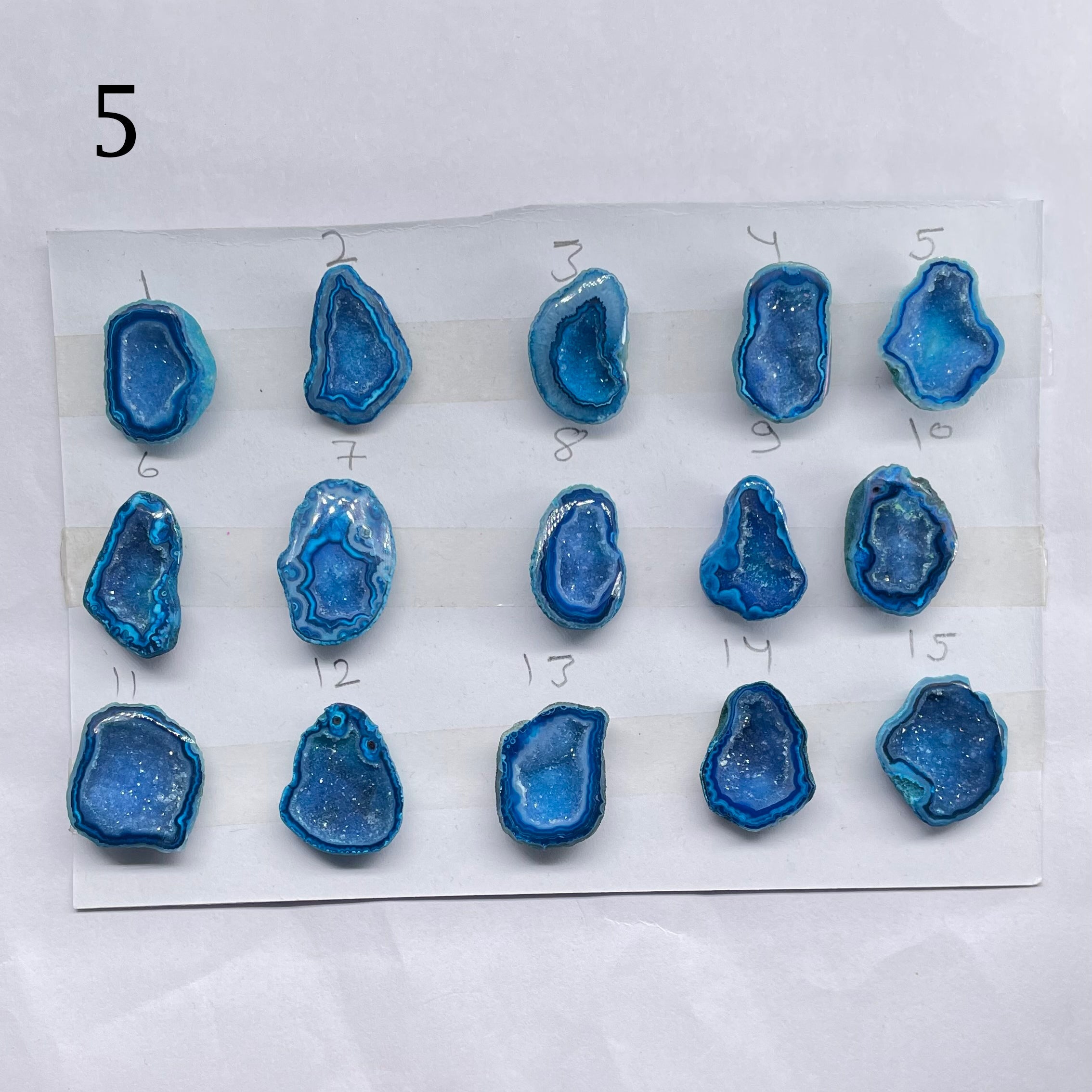Geode Rings stone by Selection 15 - 25 MM Aqua My Store