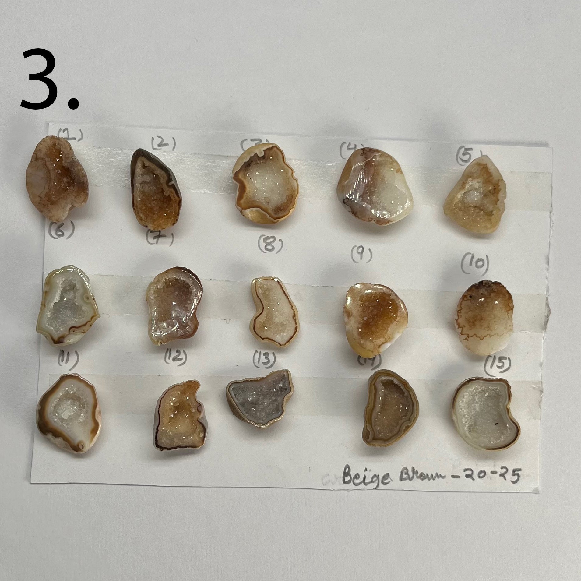 Geode Pendant stone by Selection 20 - 25MM Beige My Store