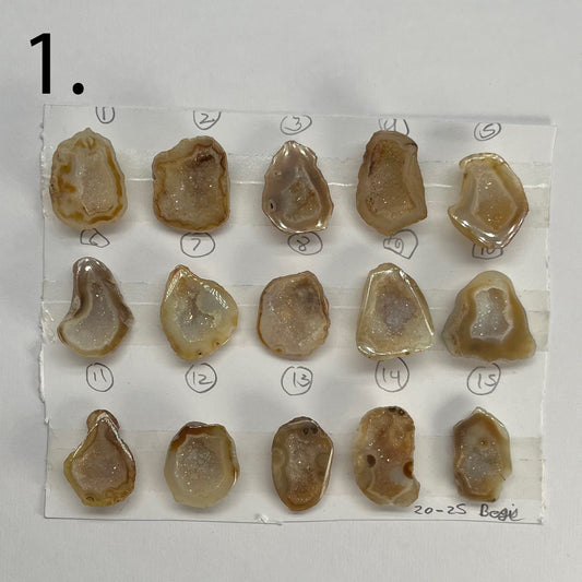 Geode Pendant stone by Selection 20 - 25MM Beige My Store
