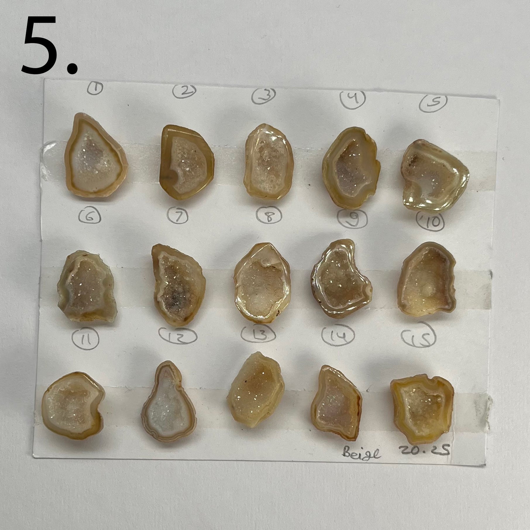 Geode Pendant stone by Selection 20 - 25MM Beige My Store