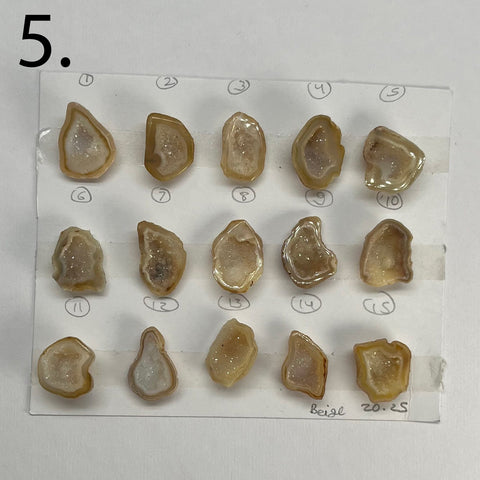 Geode Pendant stone by Selection 20 - 25MM Beige My Store