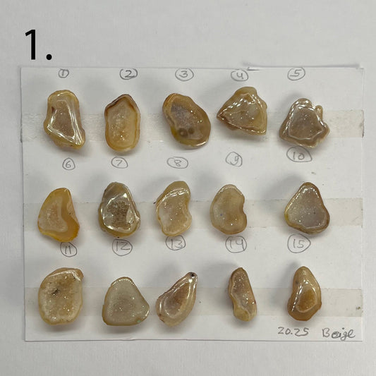 Geode Pendant stone by Selection 20 - 25MM Beige My Store