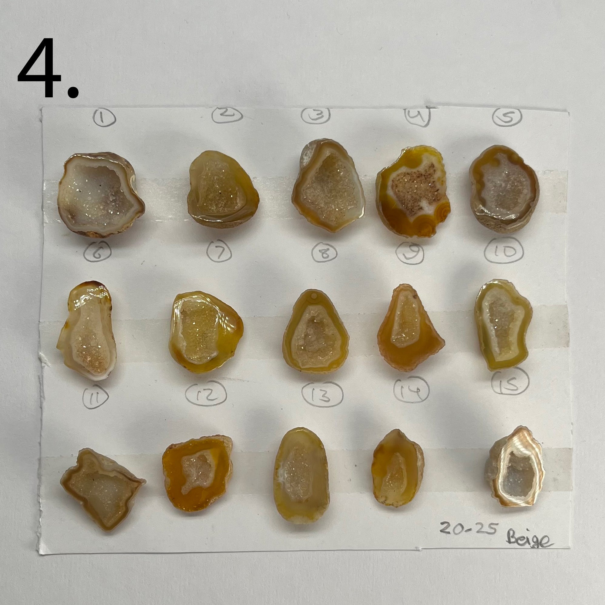 Geode Pendant stone by Selection 20 - 25MM Beige My Store