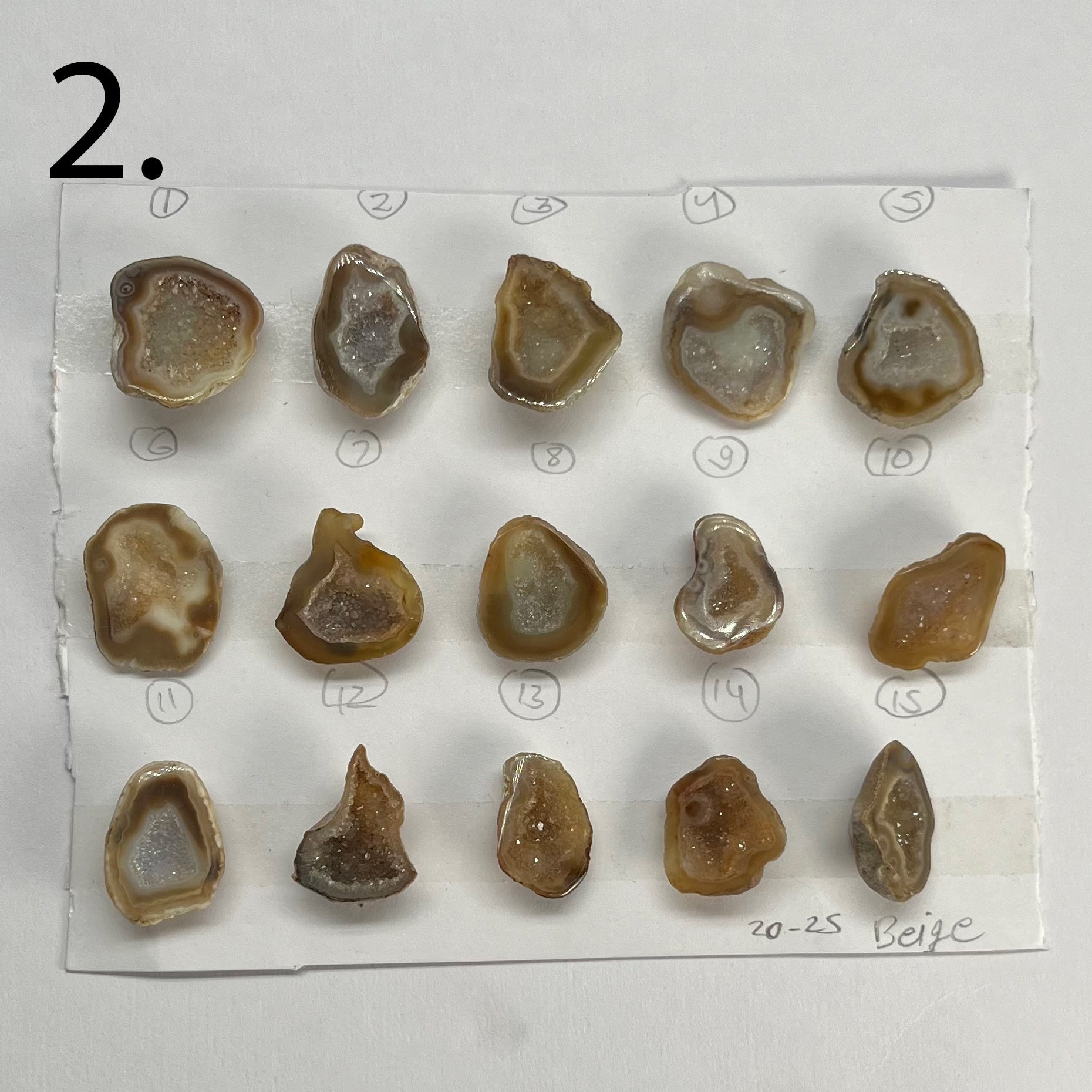 Geode Pendant stone by Selection 20 - 25MM Beige My Store
