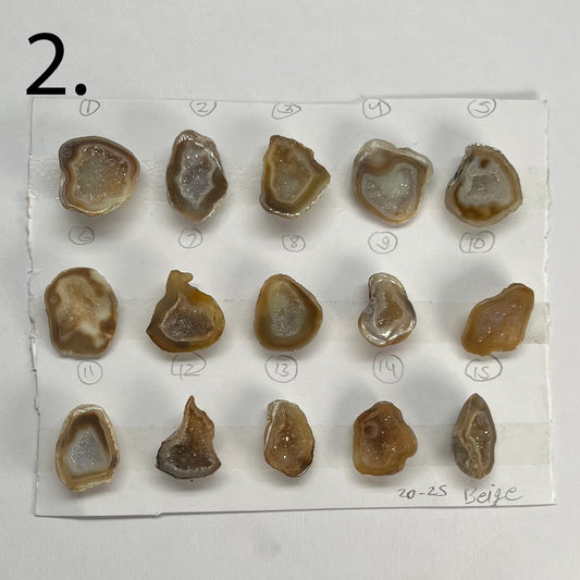 Geode Pendant stone by Selection 20 - 25MM Beige My Store