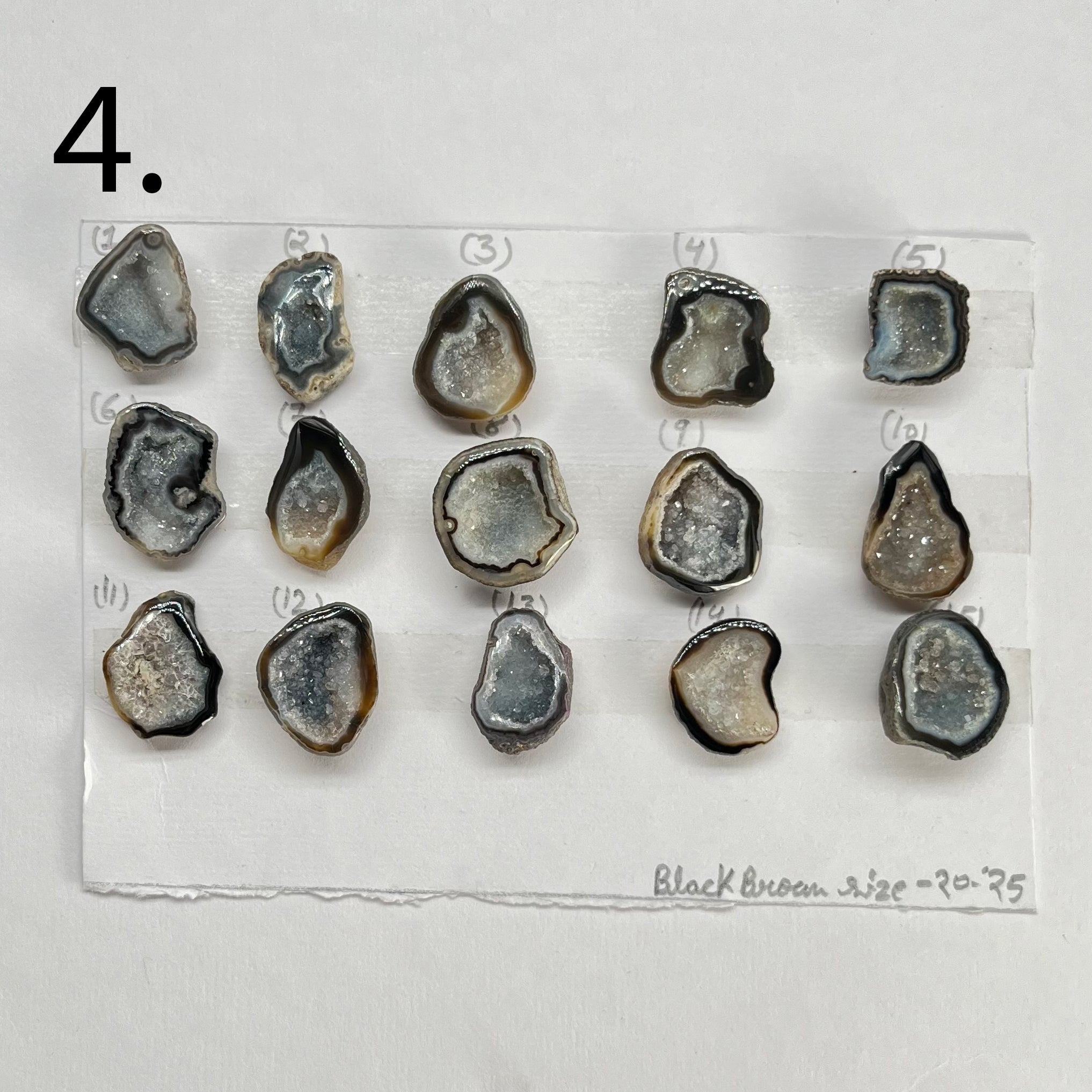 Geode Pendant stone by Selection 20 - 25 MM Black My Store