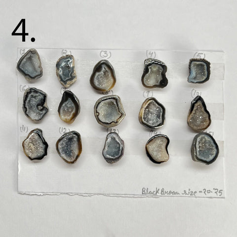 Geode Pendant stone by Selection 20 - 25 MM Black My Store