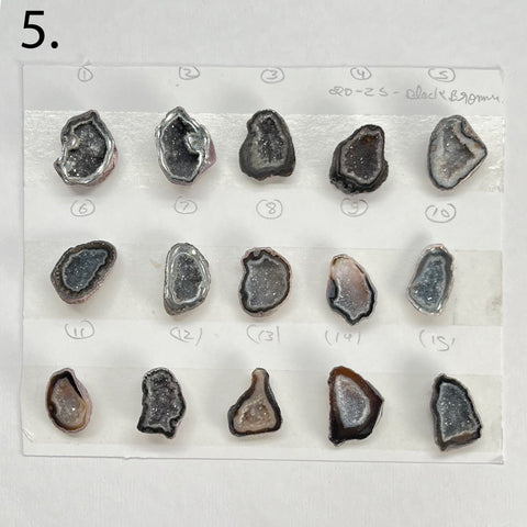 Geode Pendant stone by Selection 20 - 25 MM Black My Store