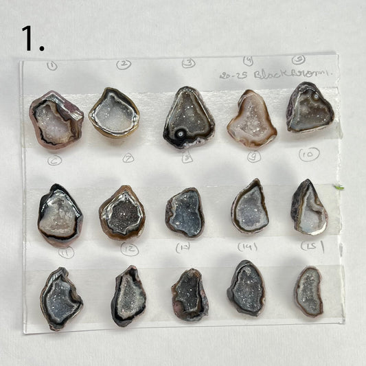 Geode Pendant stone by Selection 20 - 25 MM Black My Store