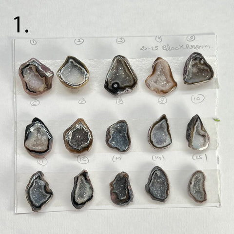 Geode Pendant stone by Selection 20 - 25 MM Black My Store