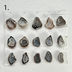 Geode Pendant stone by Selection 20 - 25 MM Black My Store