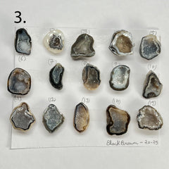 Geode Pendant stone by Selection 20 - 25 MM Black My Store
