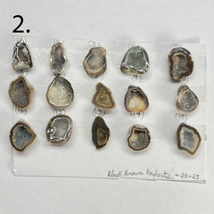Geode Pendant stone by Selection 20 - 25 MM Black My Store