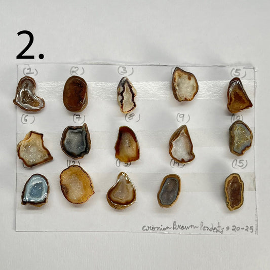 Geode Pendant stone by Selection 20 - 25MM Brown My Store
