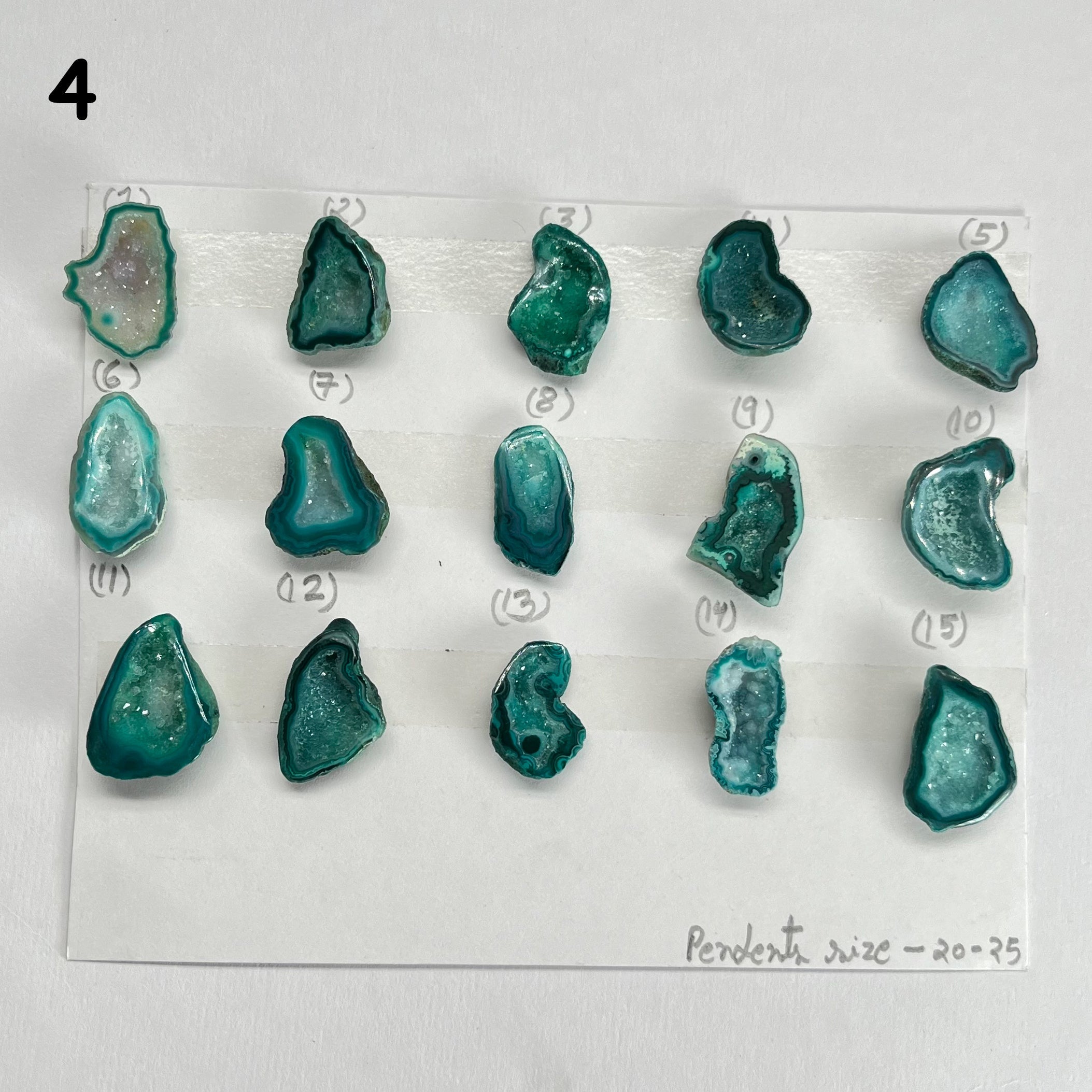 Geode Pendant stone by Selection 20 - 25MM Green My Store