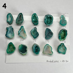 Geode Pendant stone by Selection 25 - 30MM Green My Store