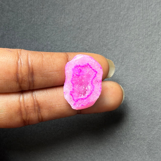 Pink Agate Druzy Geode Slices – Perfect for Ring Making