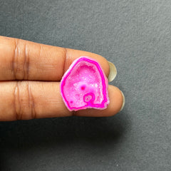 Pink Agate Druzy Geode Slices – Perfect for Ring Making