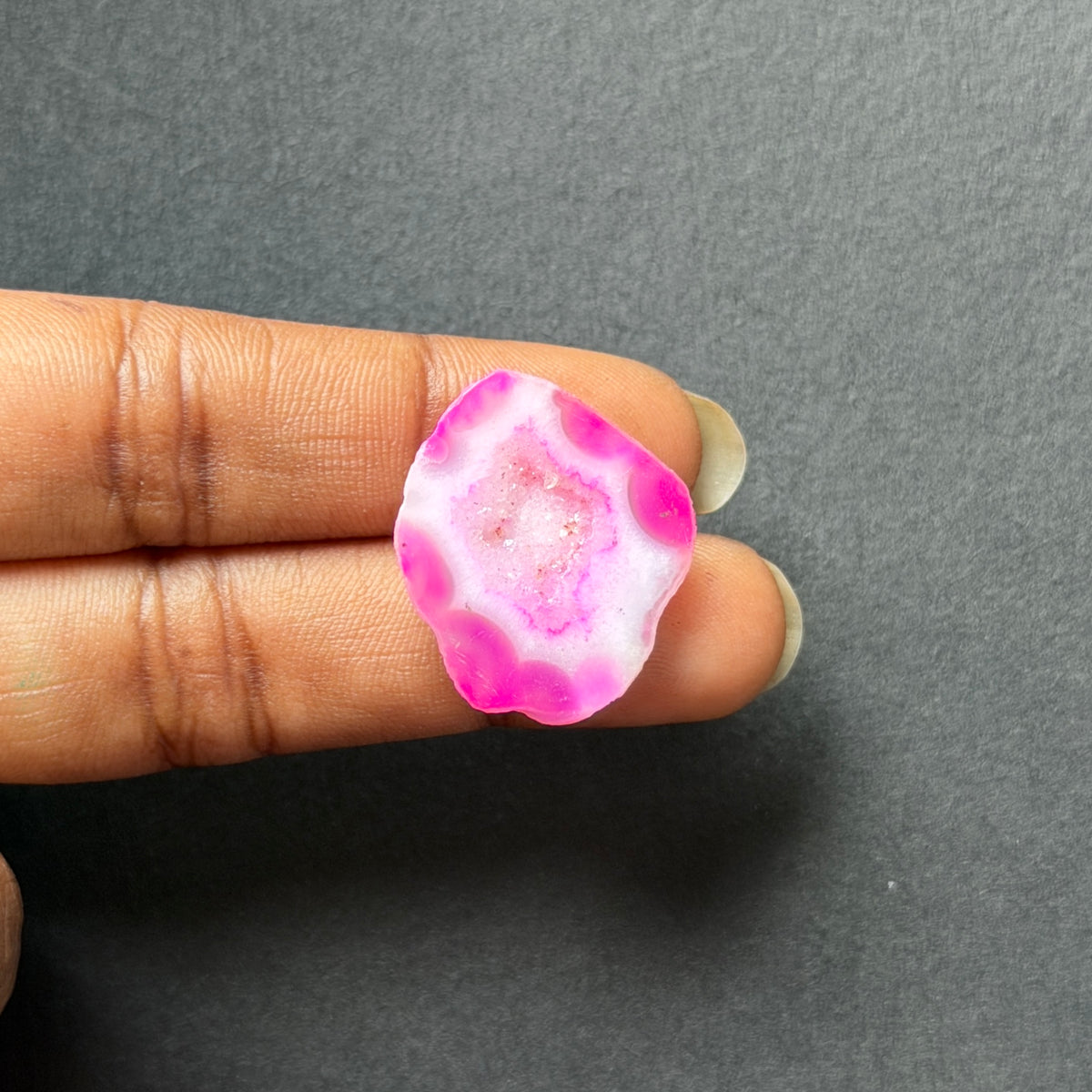 Pink Agate Druzy Geode Slices – Perfect for Ring Making