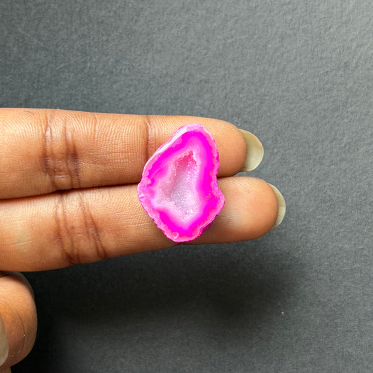 Pink Agate Druzy Geode Slices – Perfect for Ring Making