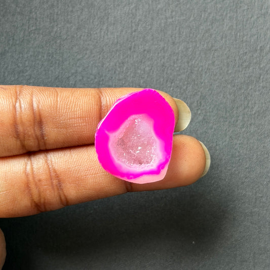 Pink Agate Druzy Geode Slices – Perfect for Ring Making