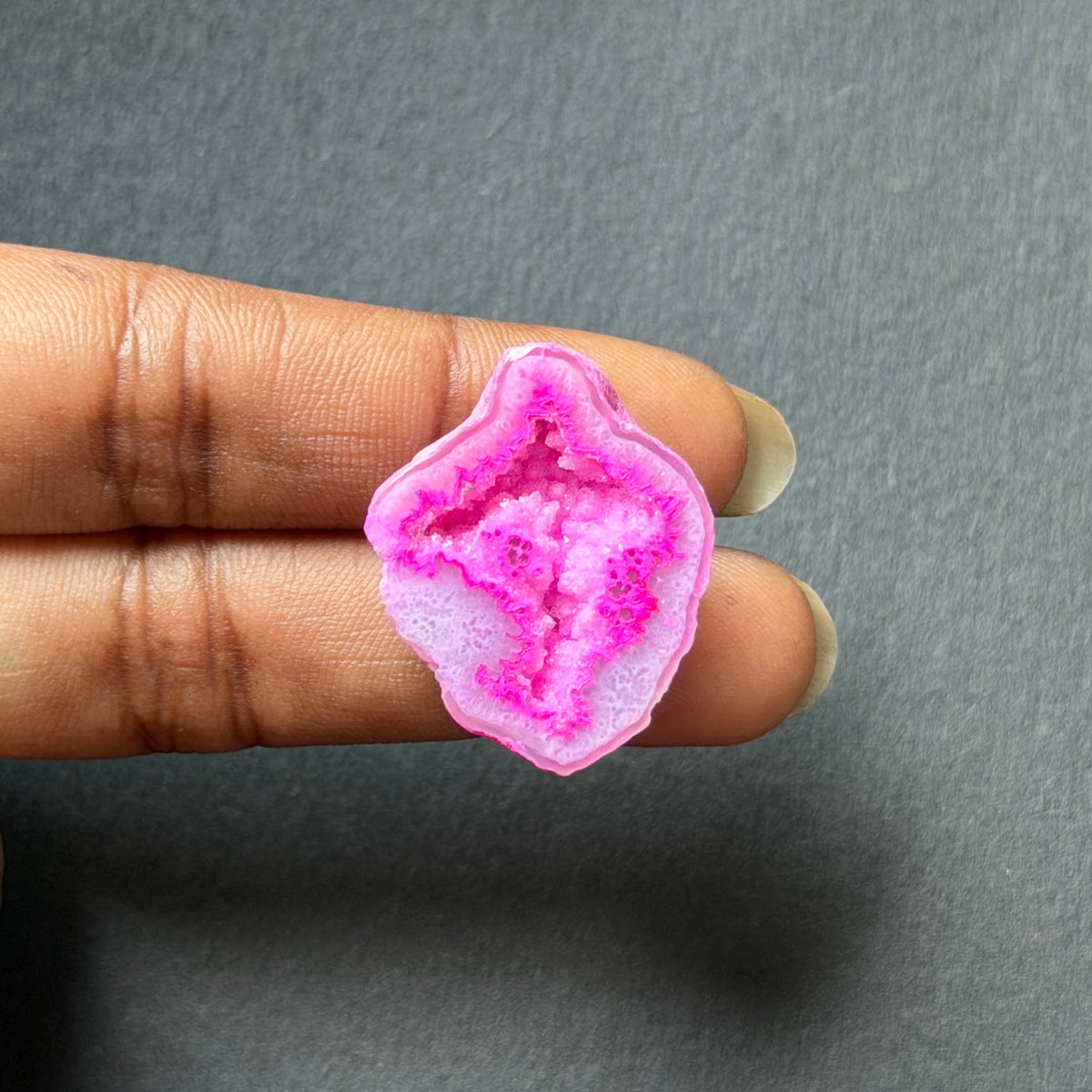 Pink Agate Druzy Geode Slices – Perfect for Ring Making