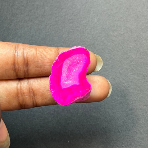 Pink Agate Druzy Geode Slices – Perfect for Ring Making