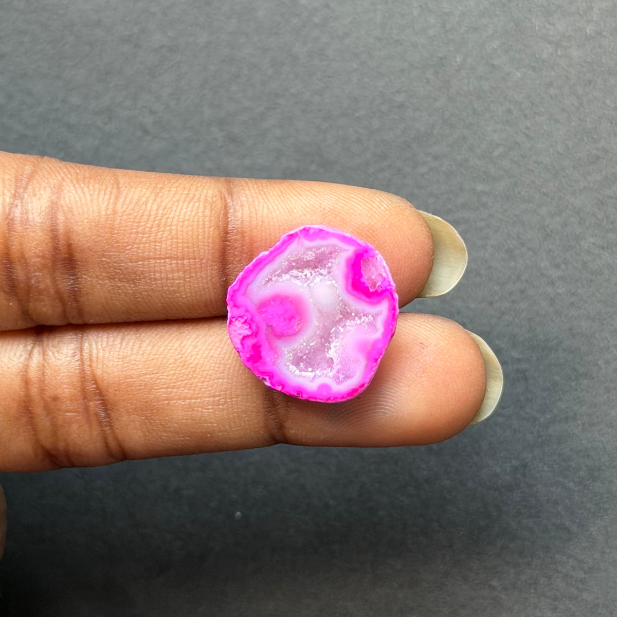 Pink Agate Druzy Geode Slices – Perfect for Ring Making
